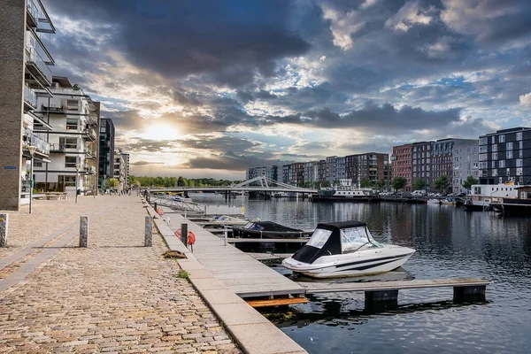 デンマークの首都コペンハーゲンの美しい運河. — ストック写真