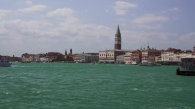 San Giorgio Maggiore Adası ve St. Marco Meydanı 'nın panoramik manzarası