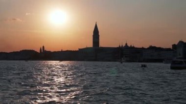 San Giorgio Maggiore Adası ve St. Marco Meydanı 'nın panoramik manzarası