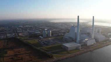 ECO ESG yeşil güç istasyonunun güzel hava manzarası. 