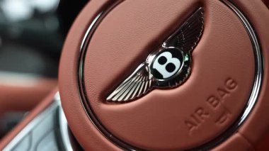 Bronzlaşmış deri direksiyon merkezinde B kanatlı rozet ve hava yastığı kabartması var. Isıtılmış tekerlek simgesi ve krom süsleme kamera tavaları gibi görünür ve odak noktasını stüdyo moduna çeker.