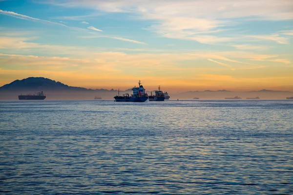 Sunset over the channel — Stock Photo, Image