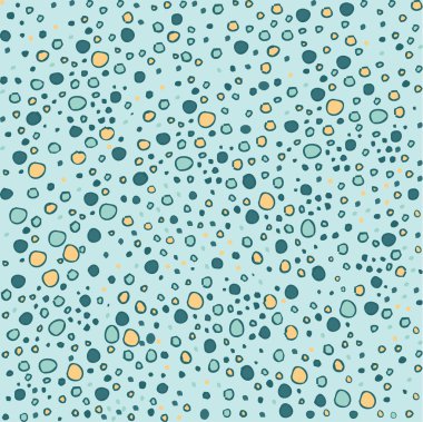 Dikişsiz el bsckground mavi ve Sarı noktalar ile çekilmiş. kumaş