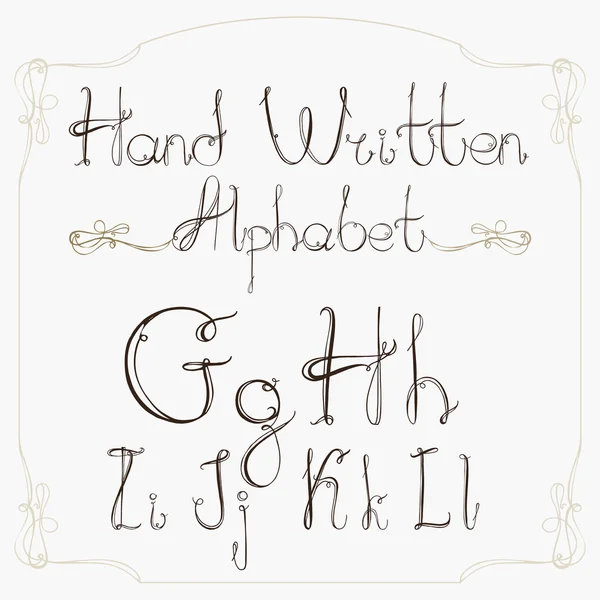 Hand getekend decoratieve vintage vector Abc letters. Mooie lettertype — Stockfoto