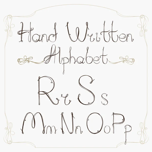 Hand getekend decoratieve vintage vector Abc letters. Mooie lettertype — Stockfoto