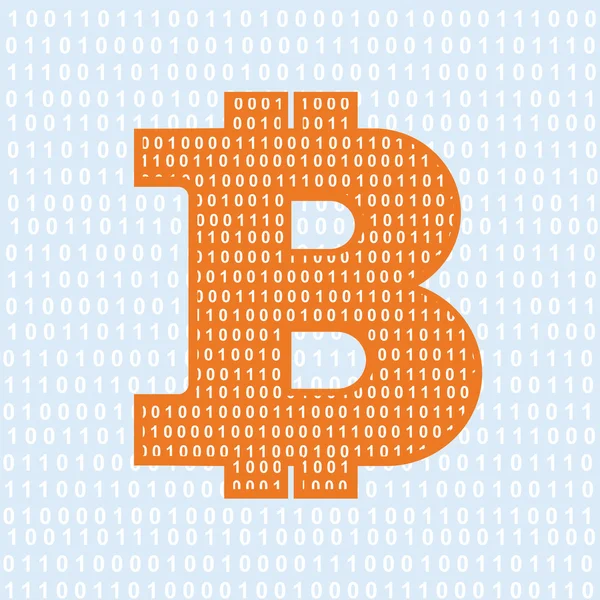 Διάνυσμα Bitcoin σύμβολο. εικονογράφηση κρυπτογραφία — Φωτογραφία Αρχείου