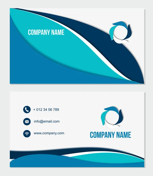 Vector Design Modern Creative and Clean Business Card Template w — Stock Photo, Image