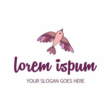 logo kuş. Şirket amblemi simgesi 