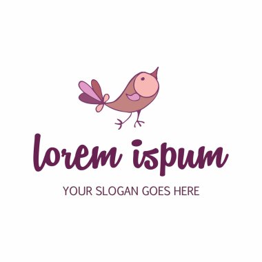 logo kuş. Şirket amblemi simgesi 