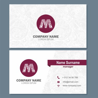 Logo öğe mektup kartvizit veya kartvizit şablonuyla