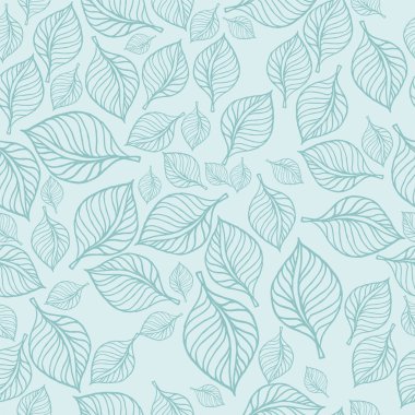 Yaprakları ile sevimli çiçek seamless modeli