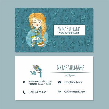 Kartvizit kartvizit şablonu seti 