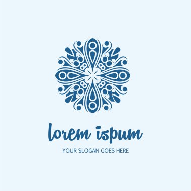 logo mandala öğesi. İş işareti Osmanlı motifleri ile