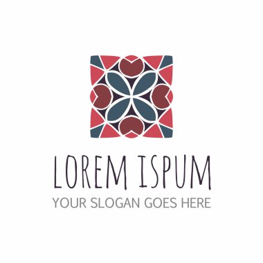 Vektör soyut logo tasarım öğesi. Ot ile şirket amblemi simgesi