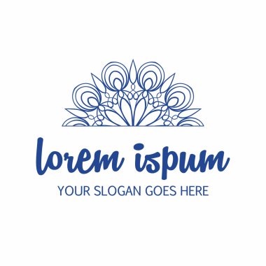 logo mandala öğesi. İş işareti Osmanlı motifleri ile