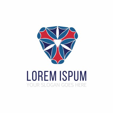Vektör soyut logo tasarım öğesi. Şirket amblemi simgesi 