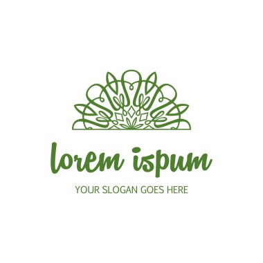 logo mandala öğesi. İş işareti Osmanlı motifleri ile