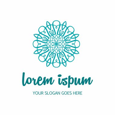 logo mandala öğesi. İş işareti Osmanlı motifleri ile