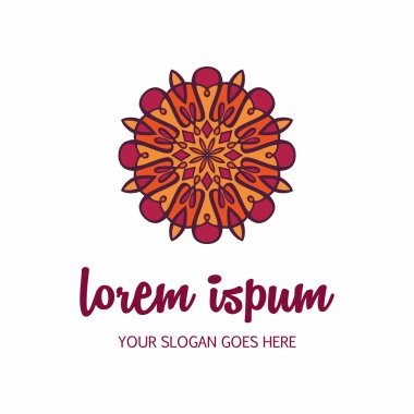 logo mandala öğesi. İş işareti Osmanlı motifleri ile
