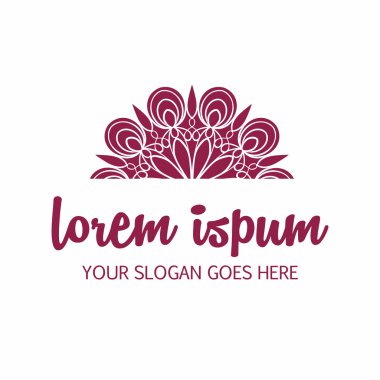 logo mandala öğesi. İş işareti Osmanlı motifleri ile