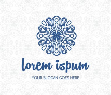 logo mandald öğesi. İş işareti Osmanlı motifleri ile