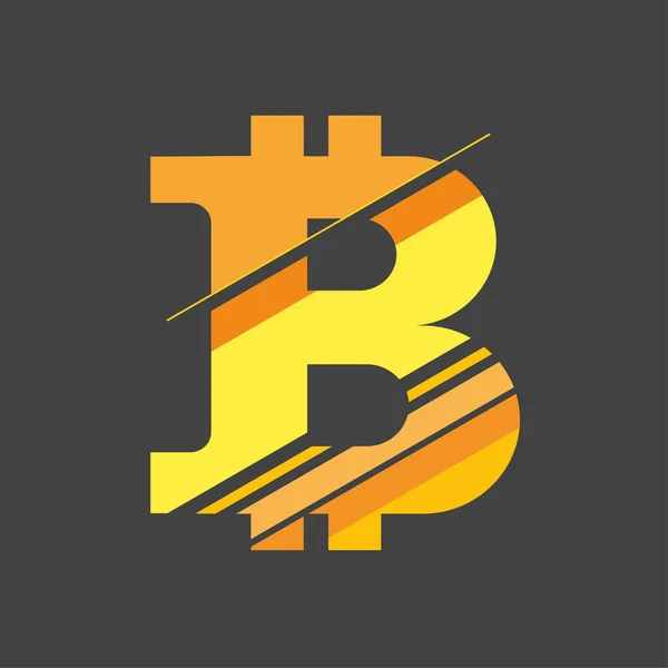 Vector Bitcoin símbolo. criptografía ilustración — Foto de Stock