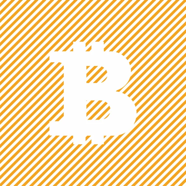 Arancio simbolo bitcoin su sfondo astratto — Foto Stock