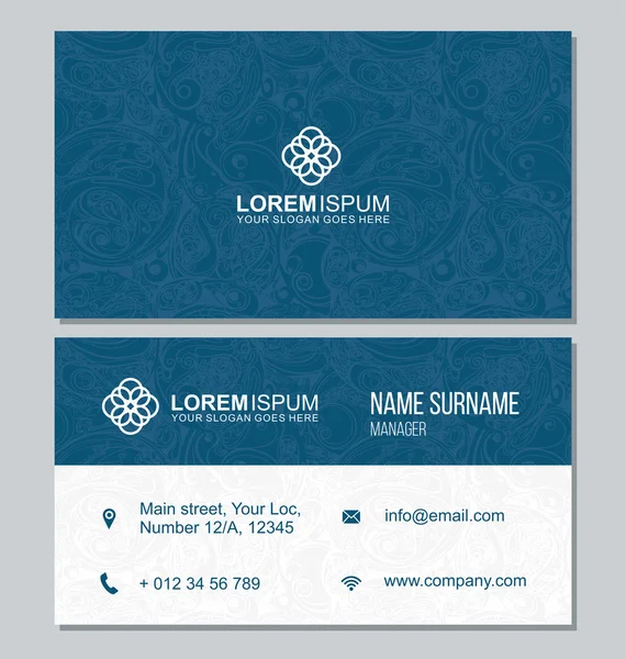 Visiting card, business card with abstract pattern. — Stock Photo, Image