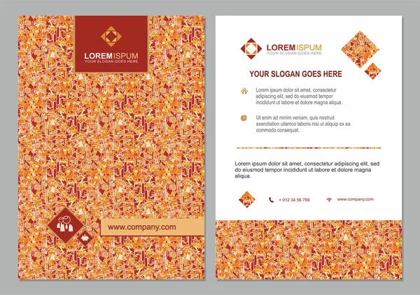 Brochure sjabloon met abstracte veelhoekige patroon achtergrond. — Stockfoto