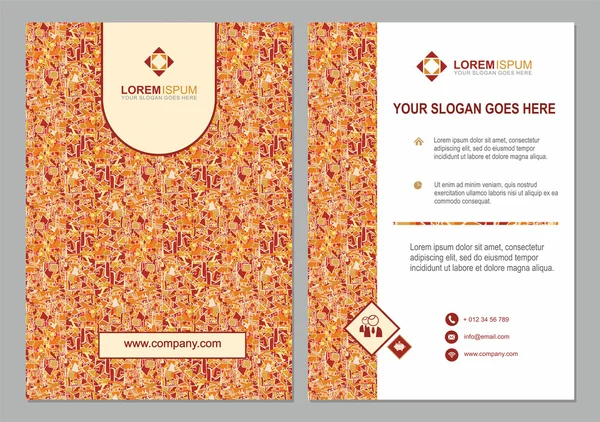 Brochure template with abstract polygonal pattern background. — Stock Photo, Image