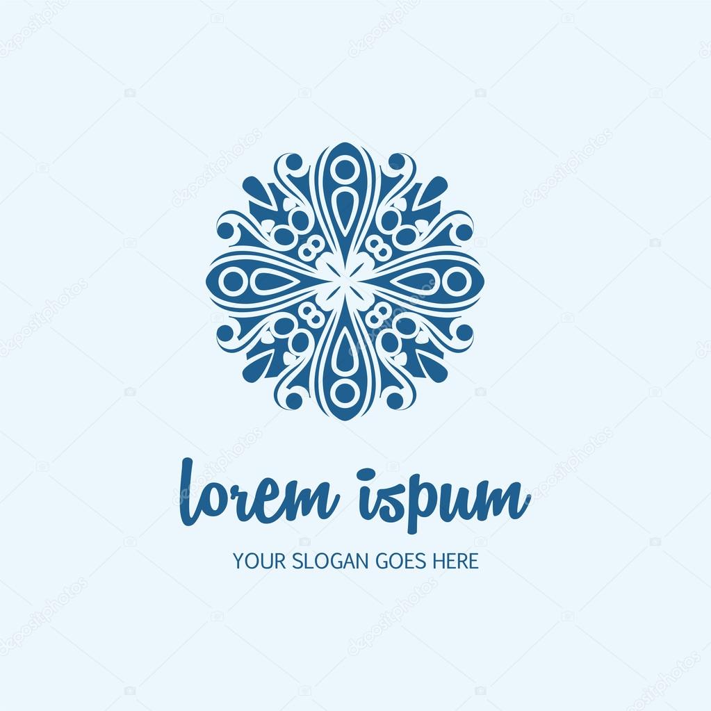 Logo mandalaelement. Business sign with ottoman motifs