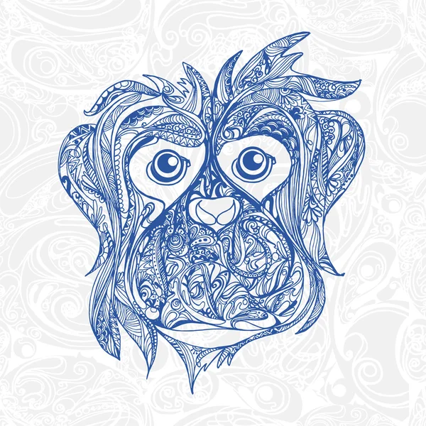 Διακοσμητικό πρόσωπο μαϊμού σύμβολο Πρωτοχρονιά 2016 για το σχέδιό σας — Φωτογραφία Αρχείου