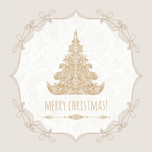 Поздравительная открытка с золотым Рождеством, плакат-шаблон — стоковый вектор