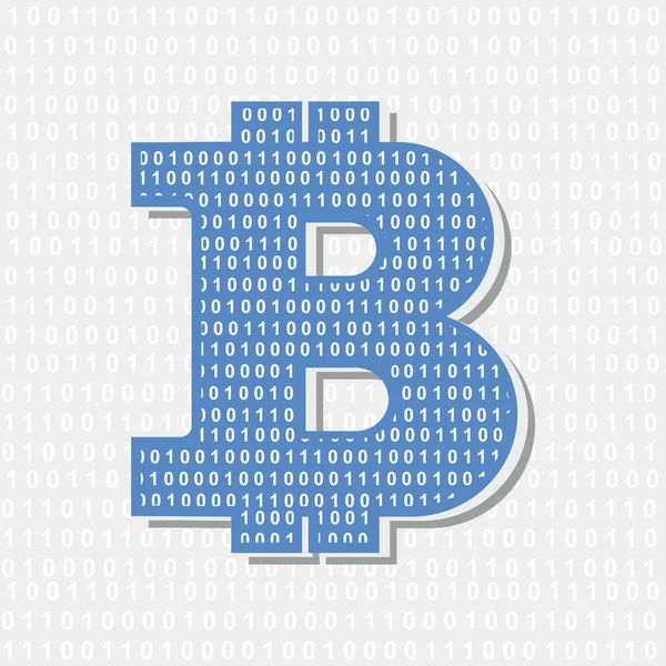 Vecteur Bitcoin symbole. illustration de cryptographie — Image vectorielle