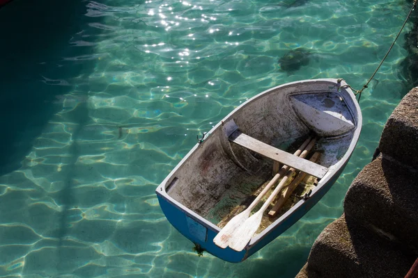 Pequeño bote de remos y remos — Foto de Stock