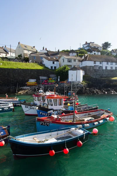 Moored Cornish Fishing Boats — Stock Photo, Image