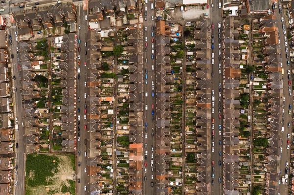 Вид Воздуха Ряды Домов Террасами Большом Городском Маге Сверху — стоковое фото