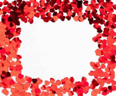 Sevgi kalpleri yapılan fotoğraf çerçevesi