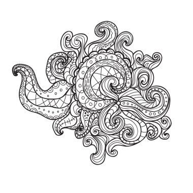 Sarmal Doodle anahat illüstrasyon