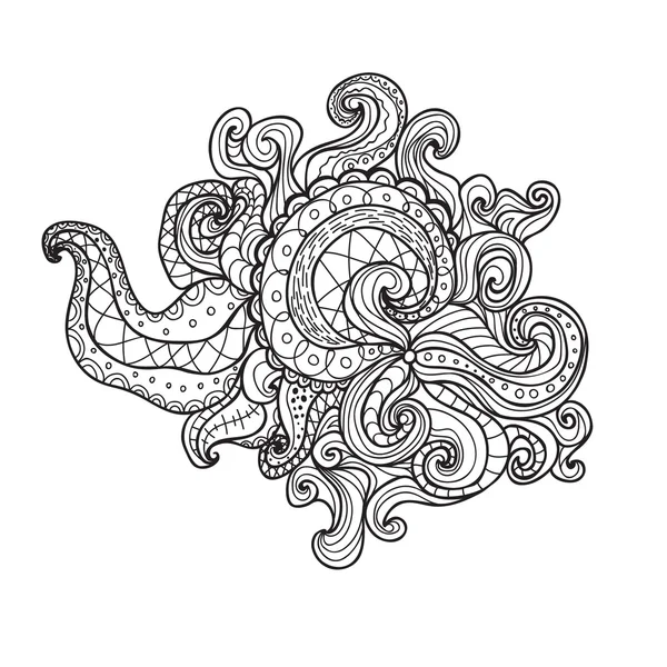 Spirala Doodle profil ilustracja — Wektor stockowy