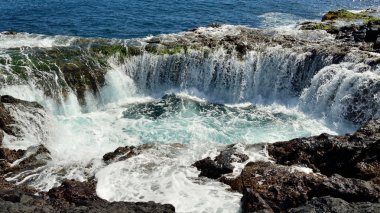 Şelale doğal Havuzu, sahil Gran canaria, Kanarya Adaları