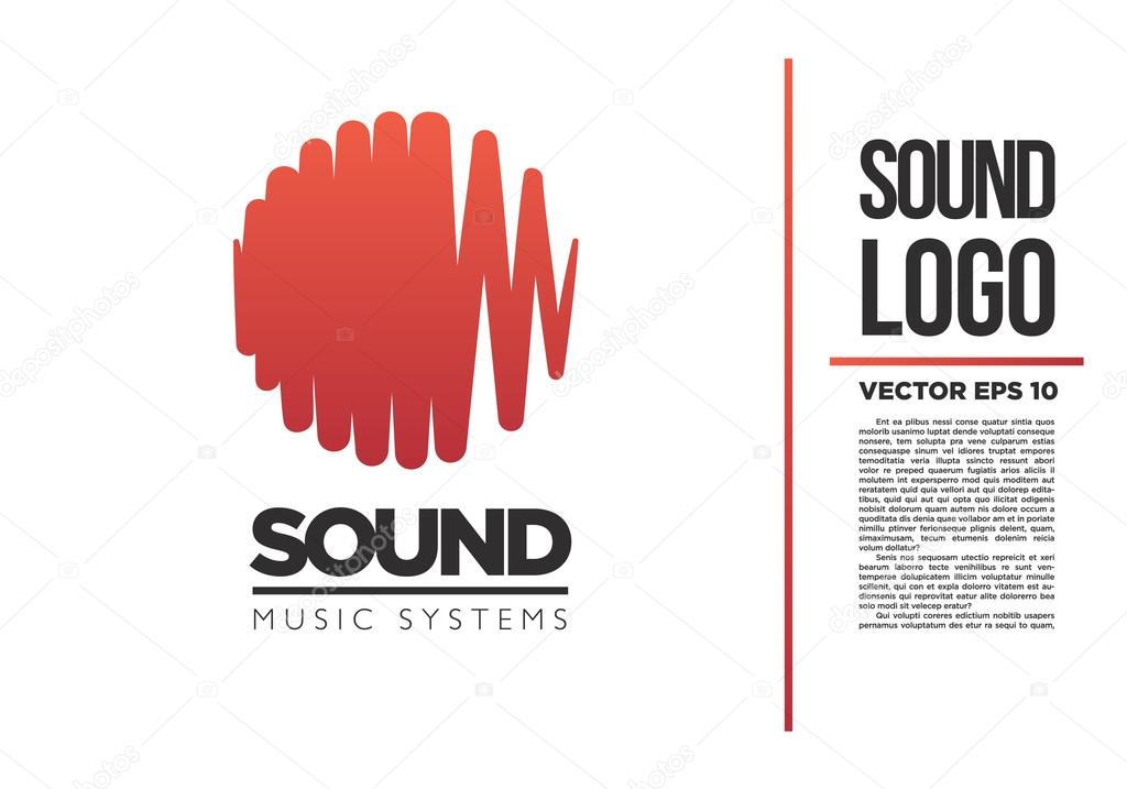 Sound Music logo vector logotype wave abstract