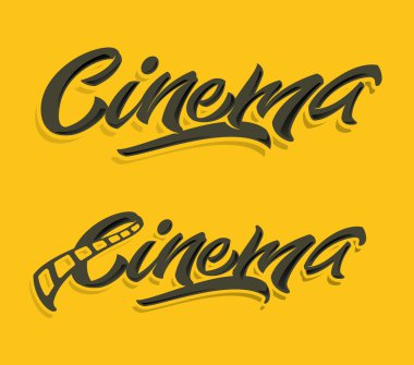 Sinema yazı vektörel çizimler yazdırma