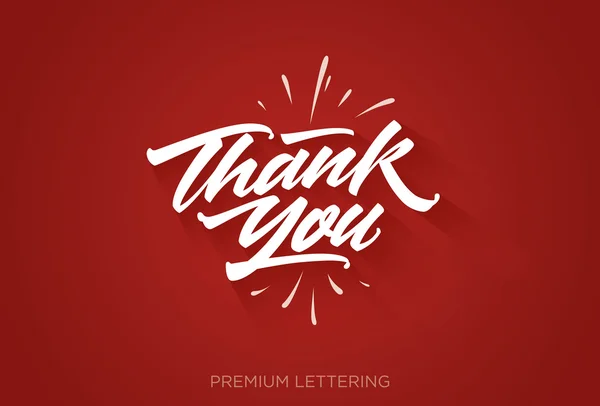 Thank you premium lettering vector — Stockvector