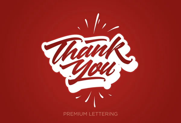 Thank you premium lettering vector — Stockvector