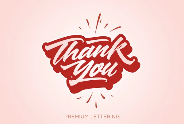 Thank you premium lettering vector — Stockvector