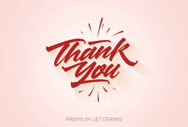 Thank you premium lettering vector — Stockvector