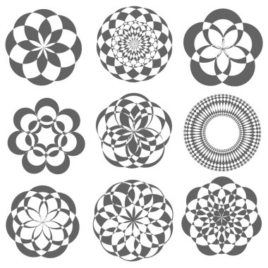 mandallar, monogramlar, logotipleri