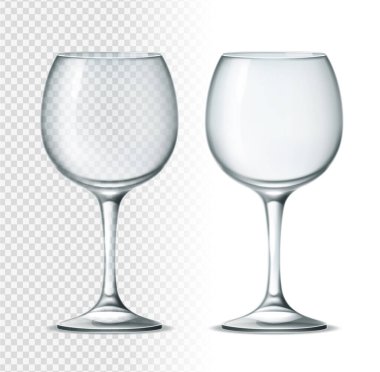 3 boyutlu şarap, alkollü içecekler için kokteyl bardağı.