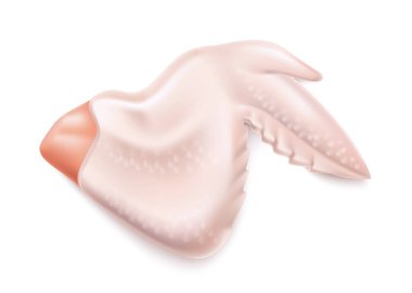 Menü tasarımı için vektör 3d ham tavuk kanadı